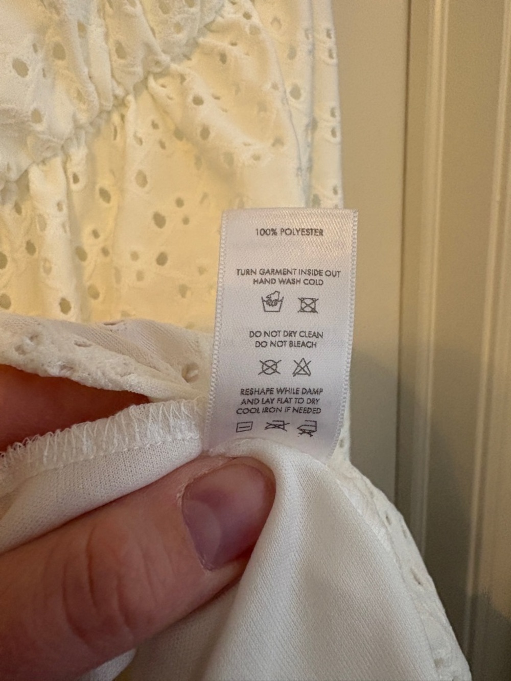 Lucy in the Sky Eyelet Girly Cottagecore Mini White Dress - Picture 8 of 12